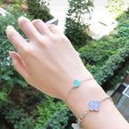 ⭐Miroze BUTTERFLY TURQUOISE BUTTERFLY BRACELET SILVER