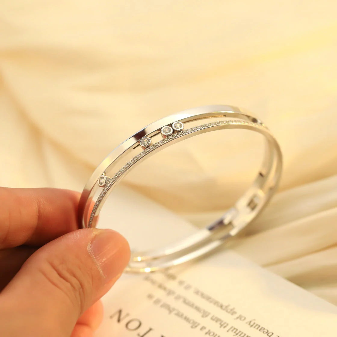 [⭐Miroze]Move Romane Diamond Bangle Bracelet