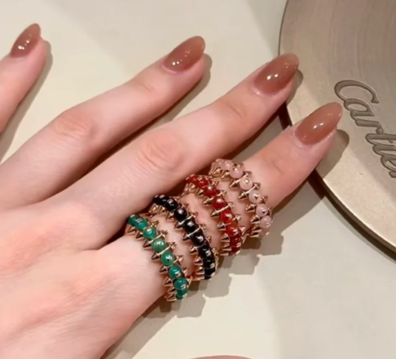 [⭐Miroze]CLASH ELEGANT ROSE GOLD RING FEATURING NATURAL AGATE