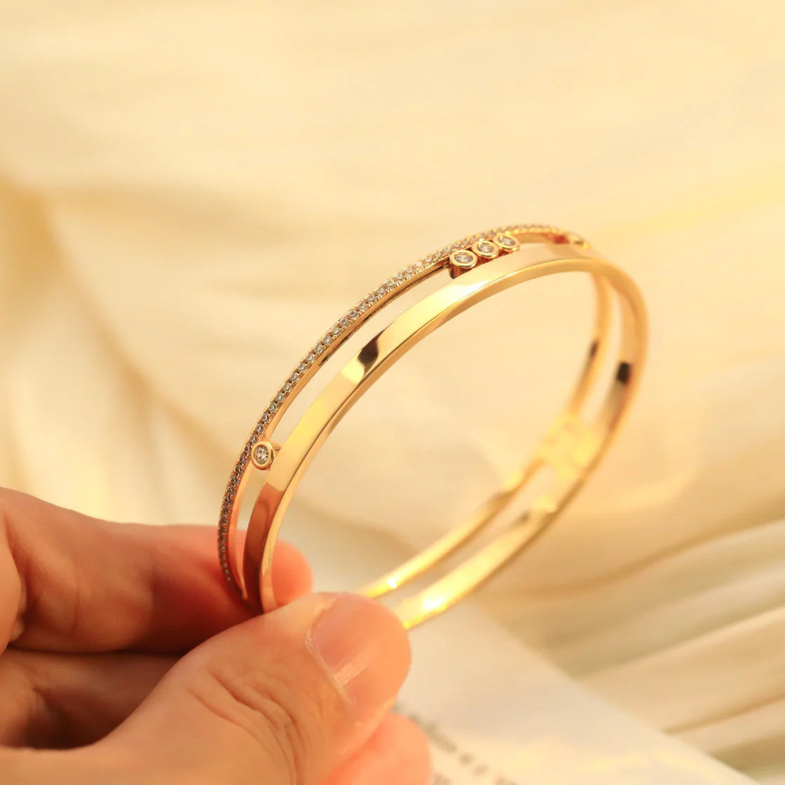 [⭐Miroze]Move Romane Diamond Bangle Bracelet