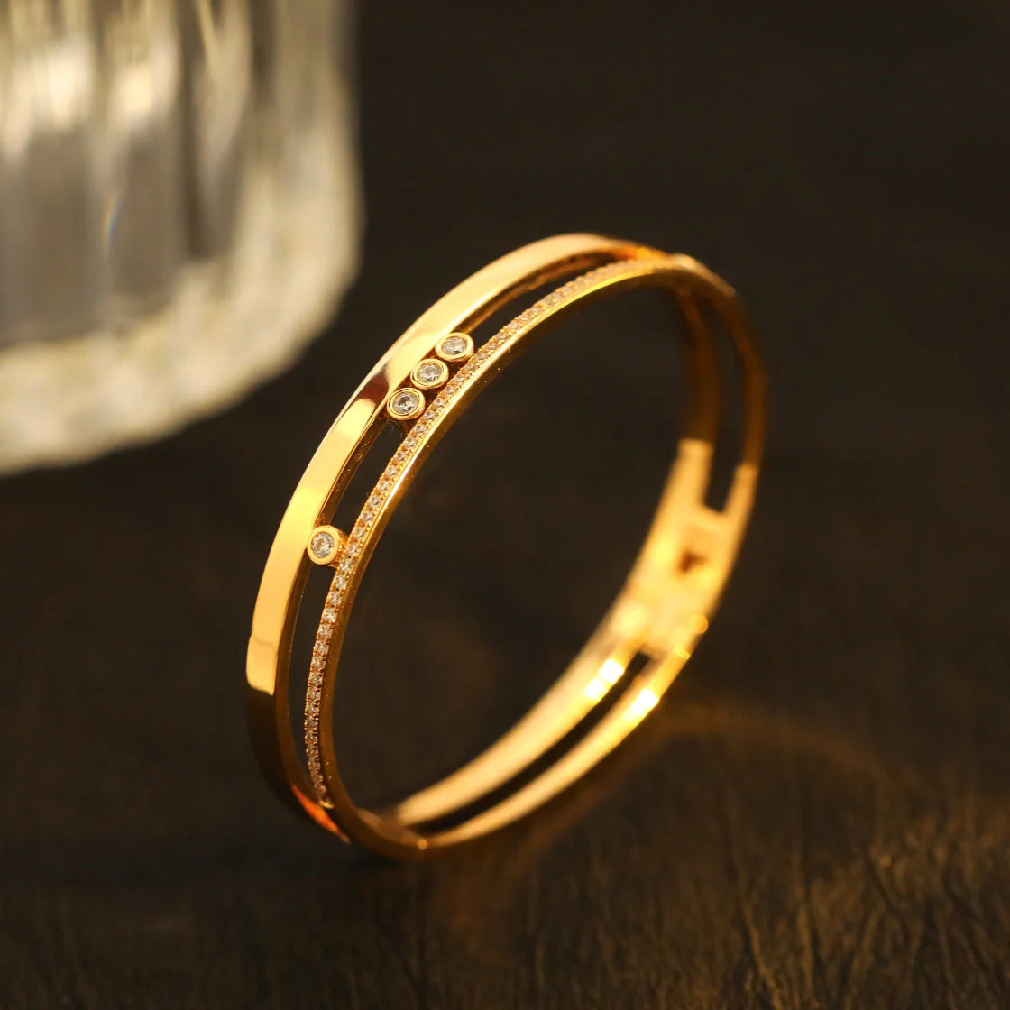 [⭐Miroze]Move Romane Diamond Bangle Bracelet
