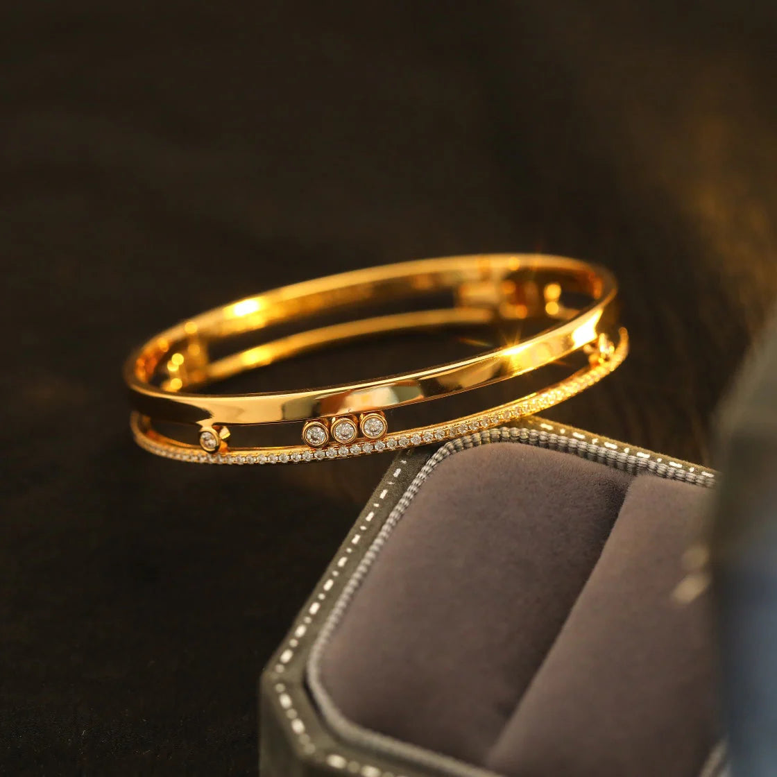 [⭐Miroze]Move Romane Diamond Bangle Bracelet