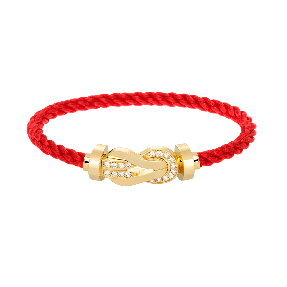 ⭐Miroze CHANCE LARGE 8 FIGURE BUCKLE HALF DIAMOND BRACELET GOLD