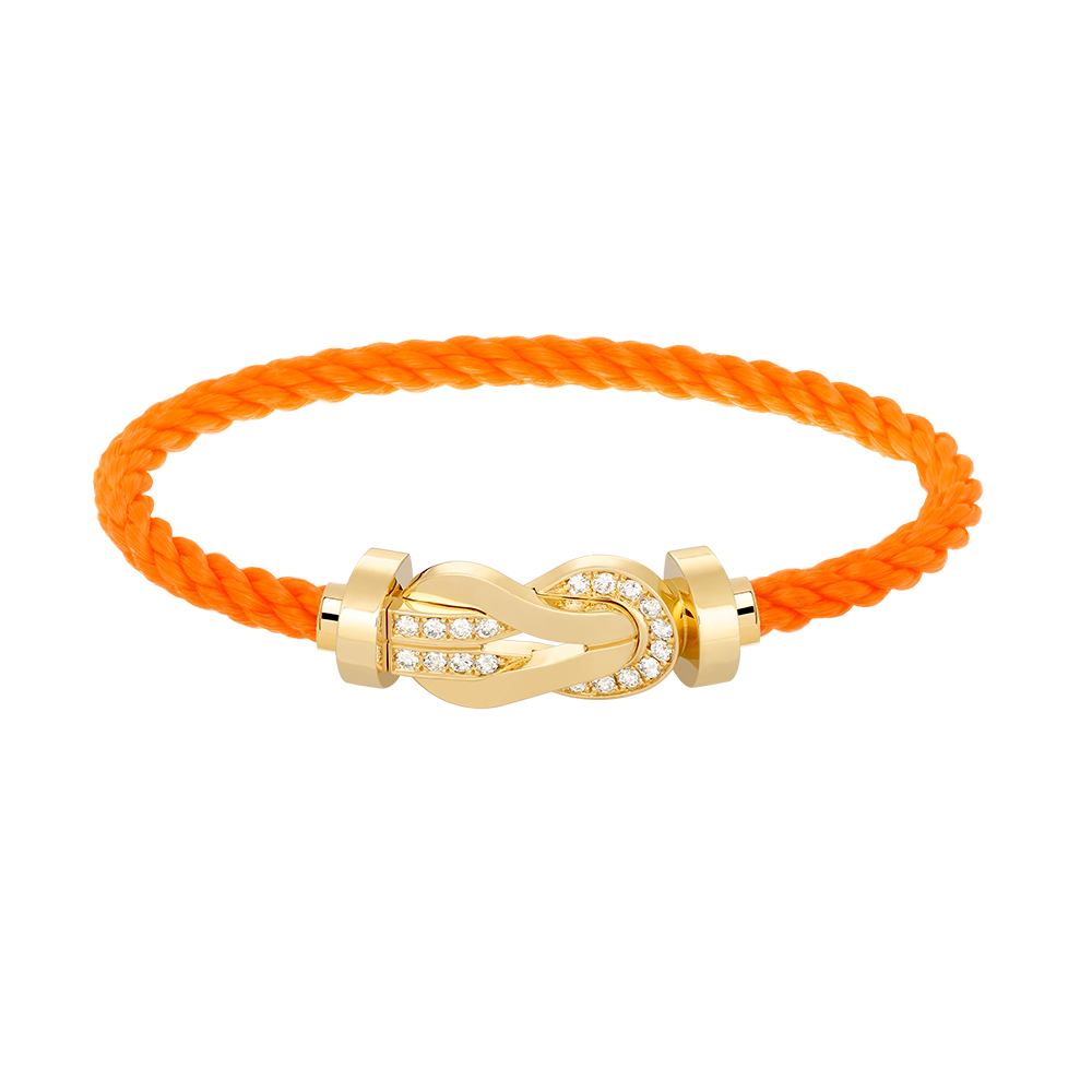 [⭐Miroze]CHANCE LARGE 8 FIGURE BUCKLE HALF DIAMOND BRACELET GOLD