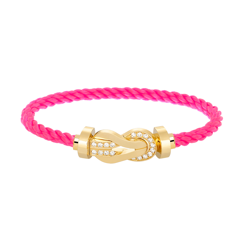[⭐Miroze]CHANCE LARGE 8 FIGURE BUCKLE HALF DIAMOND BRACELET GOLD