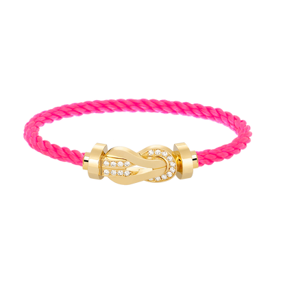[⭐Miroze]CHANCE LARGE 8 FIGURE BUCKLE HALF DIAMOND BRACELET GOLD