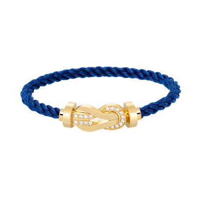 [⭐Miroze]CHANCE LARGE 8 FIGURE BUCKLE HALF DIAMOND BRACELET GOLD