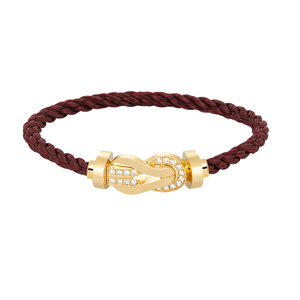 ⭐Miroze CHANCE LARGE 8 FIGURE BUCKLE HALF DIAMOND BRACELET GOLD