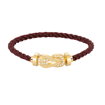 [⭐Miroze]CHANCE LARGE 8 FIGURE BUCKLE HALF DIAMOND BRACELET GOLD