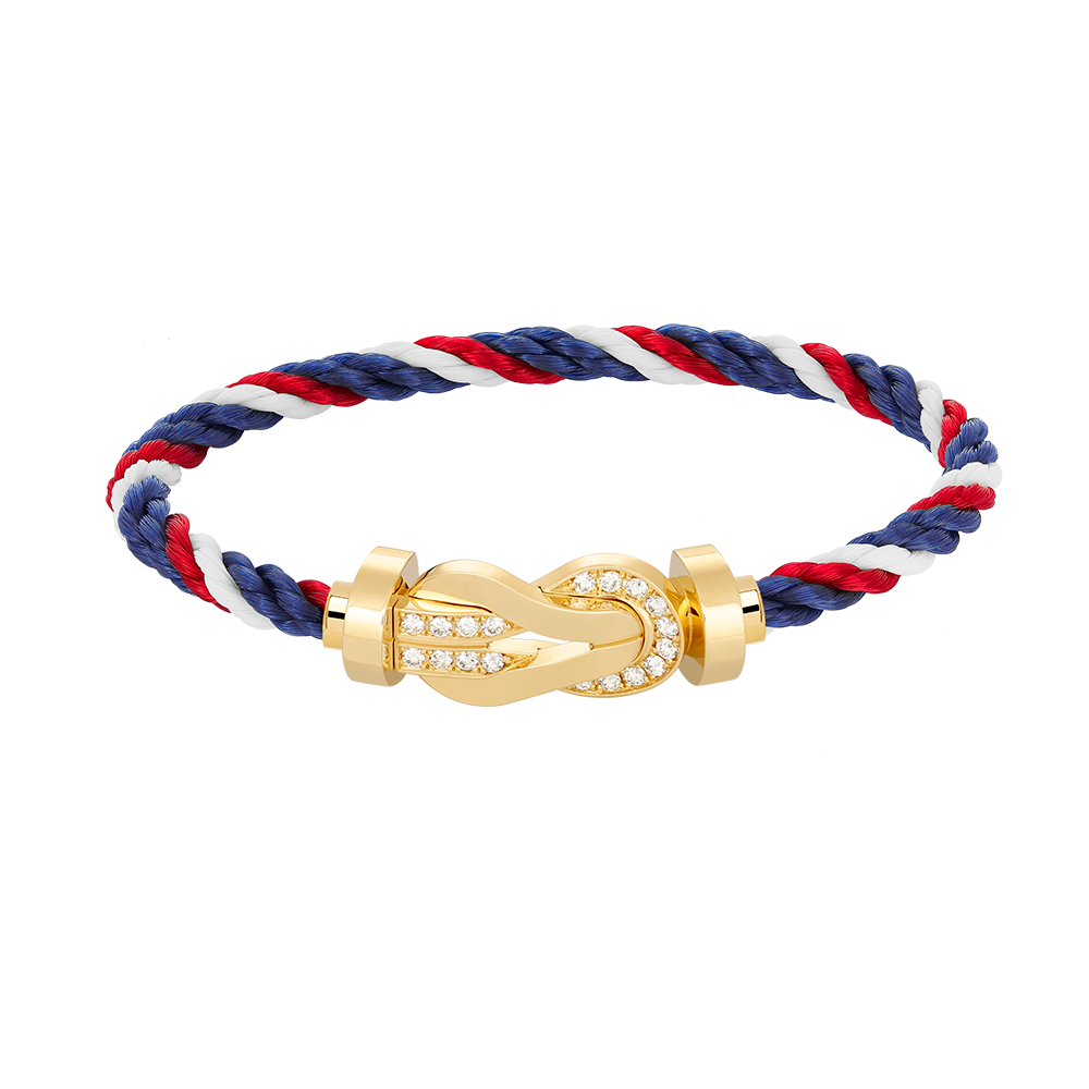 ⭐Miroze CHANCE LARGE 8 FIGURE BUCKLE HALF DIAMOND BRACELET GOLD