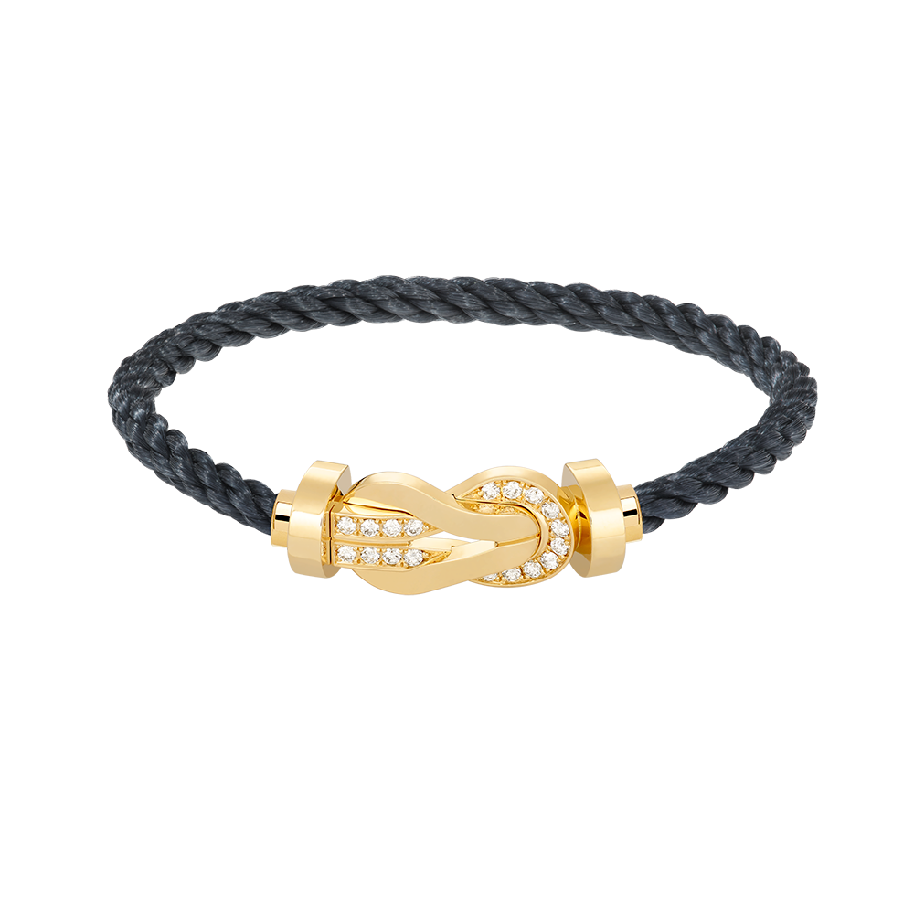 [⭐Miroze]CHANCE LARGE 8 FIGURE BUCKLE HALF DIAMOND BRACELET GOLD