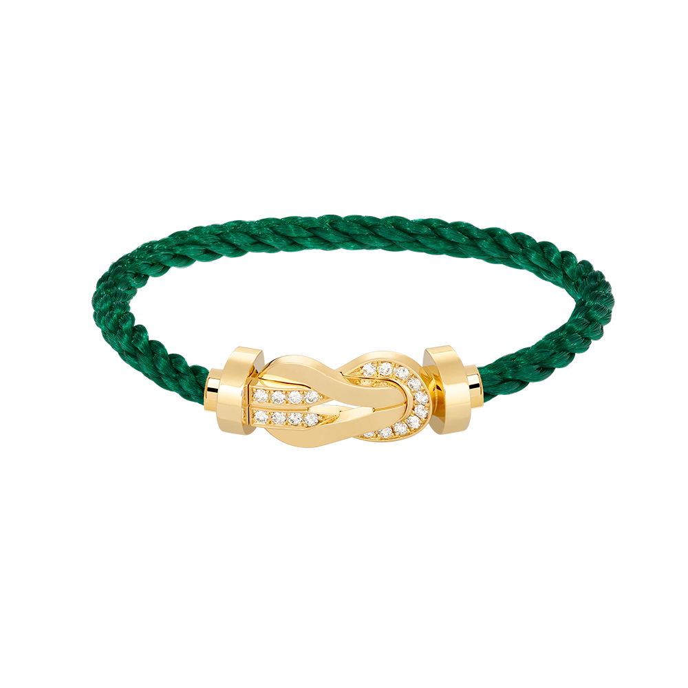 [⭐Miroze]CHANCE LARGE 8 FIGURE BUCKLE HALF DIAMOND BRACELET GOLD