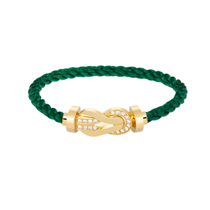 [⭐Miroze]CHANCE LARGE 8 FIGURE BUCKLE HALF DIAMOND BRACELET GOLD