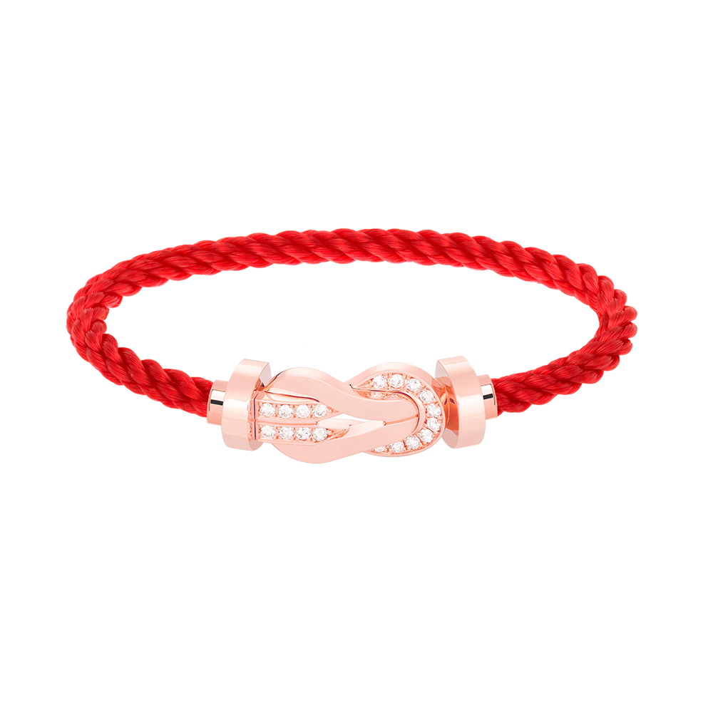 [⭐Miroze]CHANCE LARGE 8 FIGURE BUCKLE HALF DIAMOND BRACELET ROSE GOLD