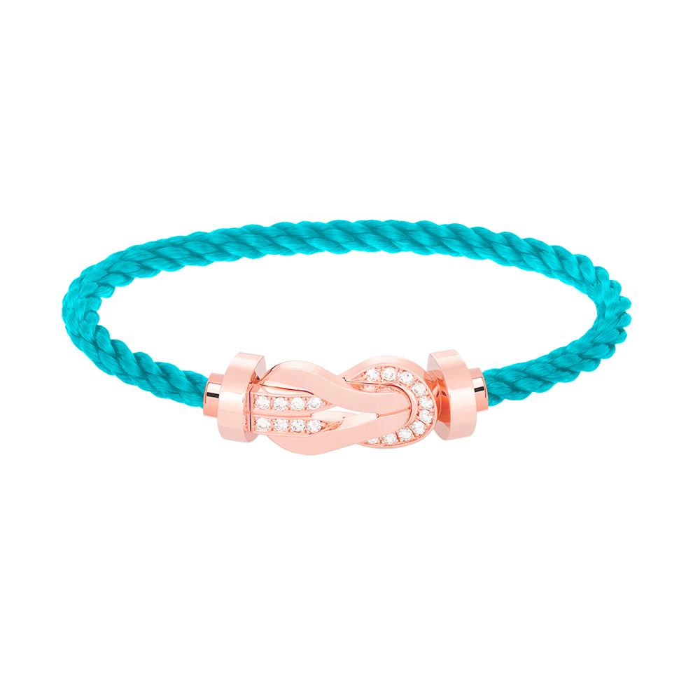 [⭐Miroze]CHANCE LARGE 8 FIGURE BUCKLE HALF DIAMOND BRACELET ROSE GOLD