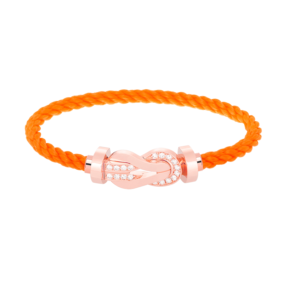 [⭐Miroze]CHANCE LARGE 8 FIGURE BUCKLE HALF DIAMOND BRACELET ROSE GOLD