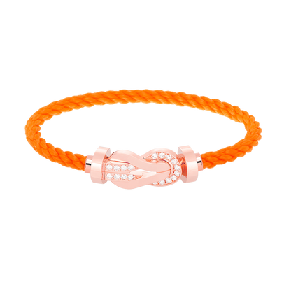 [⭐Miroze]CHANCE LARGE 8 FIGURE BUCKLE HALF DIAMOND BRACELET ROSE GOLD