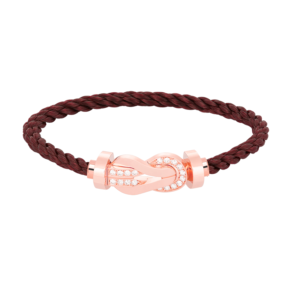 ⭐Miroze CHANCE LARGE 8 FIGURE BUCKLE HALF DIAMOND BRACELET ROSE GOLD