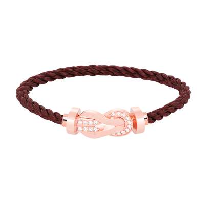 [⭐Miroze]CHANCE LARGE 8 FIGURE BUCKLE HALF DIAMOND BRACELET ROSE GOLD