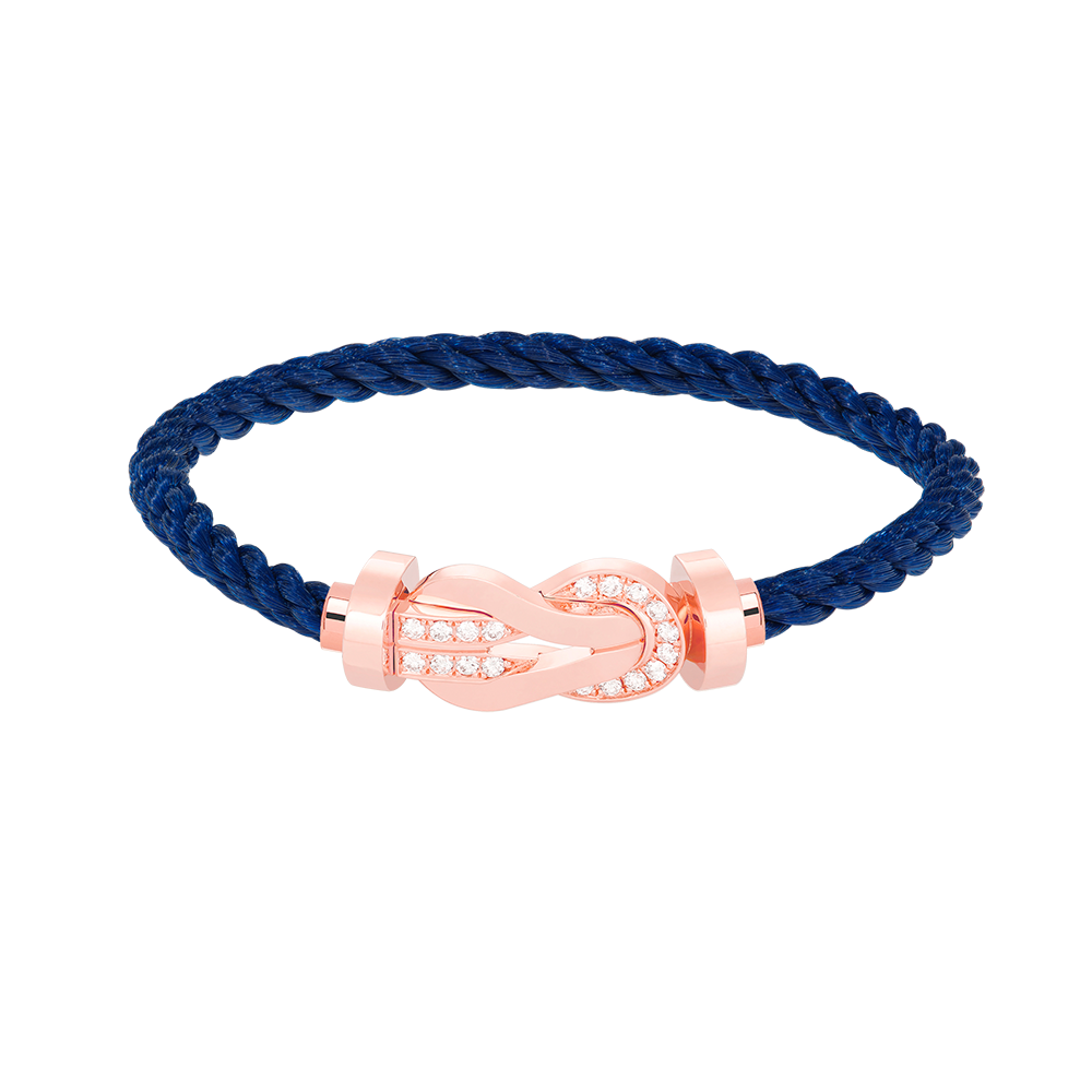 [⭐Miroze]CHANCE LARGE 8 FIGURE BUCKLE HALF DIAMOND BRACELET ROSE GOLD