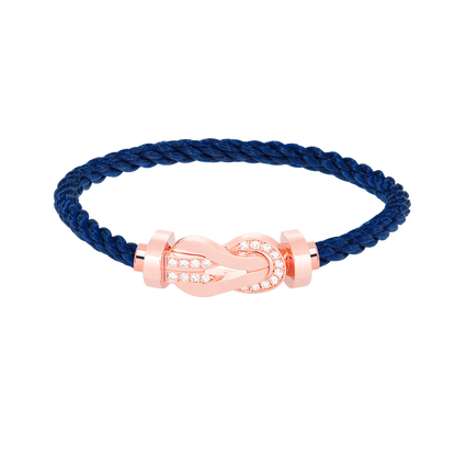 [⭐Miroze]CHANCE LARGE 8 FIGURE BUCKLE HALF DIAMOND BRACELET ROSE GOLD