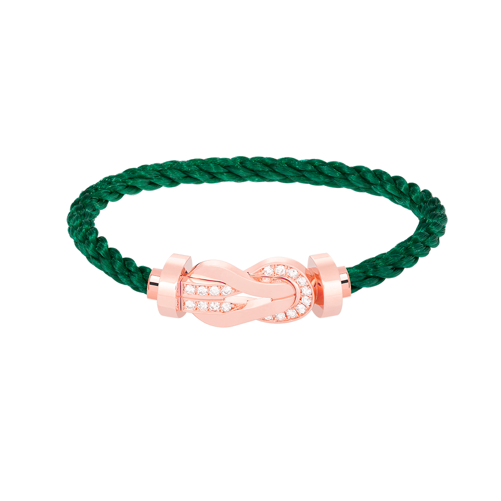 [⭐Miroze]CHANCE LARGE 8 FIGURE BUCKLE HALF DIAMOND BRACELET ROSE GOLD