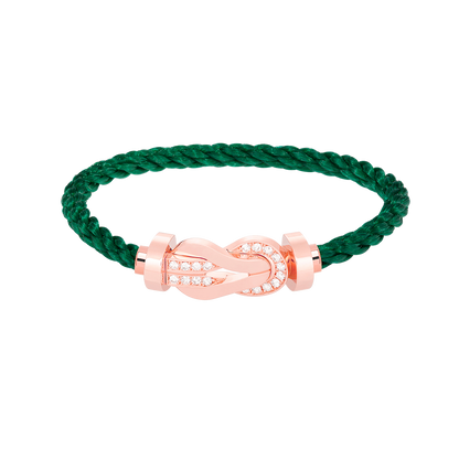 [⭐Miroze]CHANCE LARGE 8 FIGURE BUCKLE HALF DIAMOND BRACELET ROSE GOLD