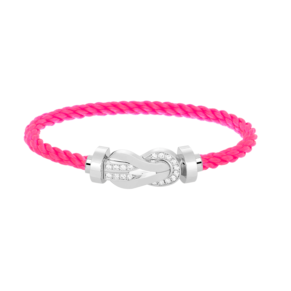 ⭐Miroze CHANCE LARGE 8 FIGURE BUCKLE HALF DIAMOND BRACELET SILVER