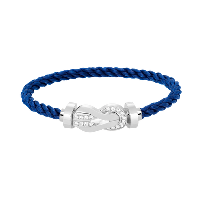 [⭐Miroze]CHANCE LARGE 8 FIGURE BUCKLE HALF DIAMOND BRACELET SILVER