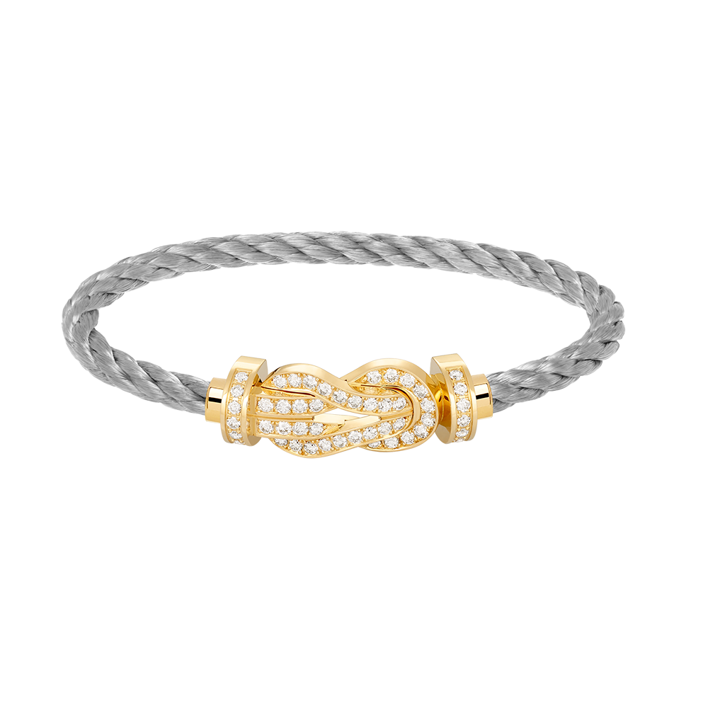 [⭐Miroze]CHANCE LARGE 8 FIGURE BUCKLE FULLDIAMOND BRACELET GOLD