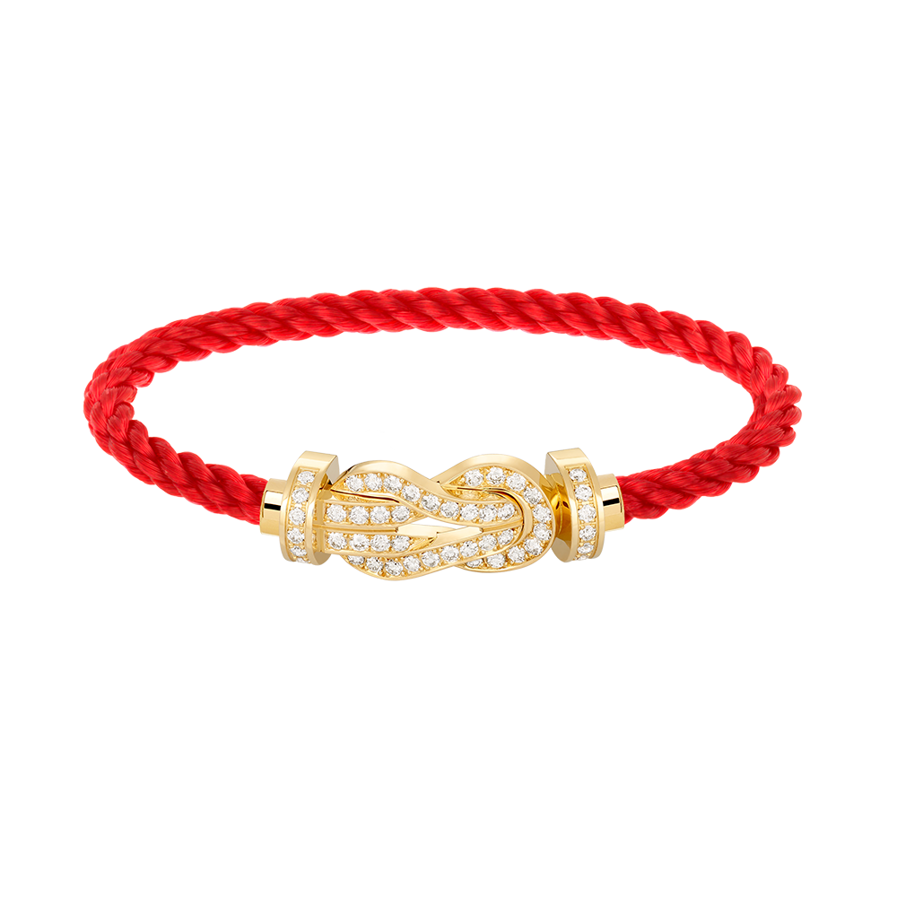 [⭐Miroze]CHANCE LARGE 8 FIGURE BUCKLE FULLDIAMOND BRACELET GOLD