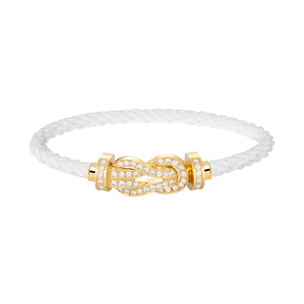 ⭐Miroze CHANCE LARGE 8 FIGURE BUCKLE FULLDIAMOND BRACELET GOLD