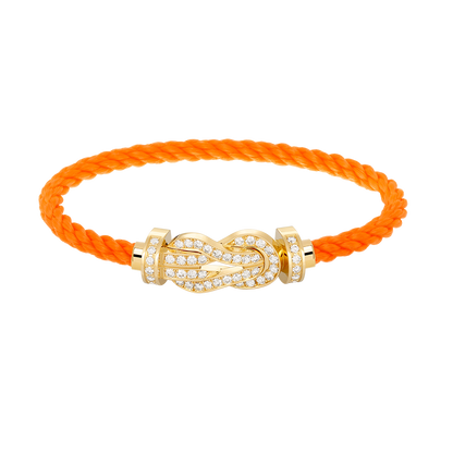[⭐Miroze]CHANCE LARGE 8 FIGURE BUCKLE FULLDIAMOND BRACELET GOLD