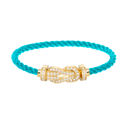 [⭐Miroze]CHANCE LARGE 8 FIGURE BUCKLE FULLDIAMOND BRACELET GOLD