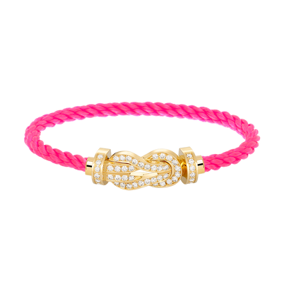 [⭐Miroze]CHANCE LARGE 8 FIGURE BUCKLE FULLDIAMOND BRACELET GOLD