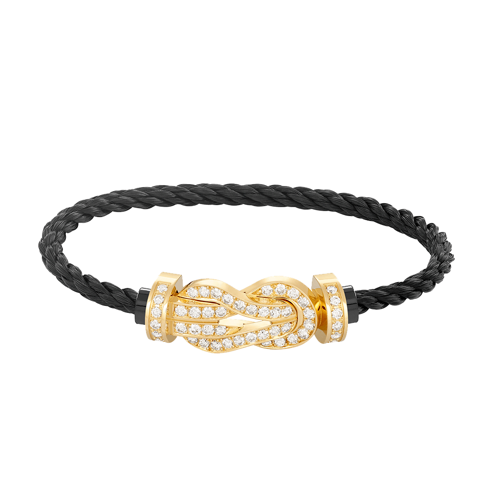 ⭐Miroze CHANCE LARGE 8 FIGURE BUCKLE FULLDIAMOND BRACELET GOLD