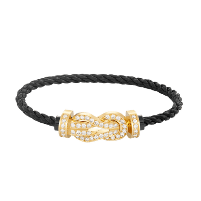 [⭐Miroze]CHANCE LARGE 8 FIGURE BUCKLE FULLDIAMOND BRACELET GOLD