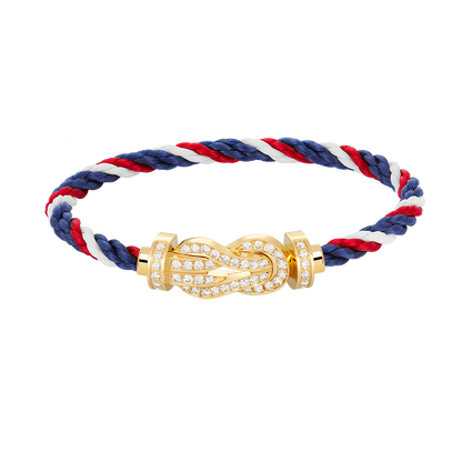 [⭐Miroze]CHANCE LARGE 8 FIGURE BUCKLE FULLDIAMOND BRACELET GOLD