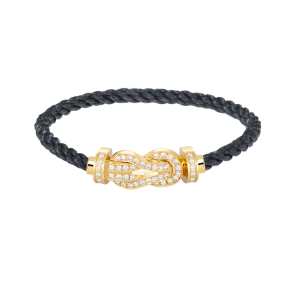 [⭐Miroze]CHANCE LARGE 8 FIGURE BUCKLE FULLDIAMOND BRACELET GOLD