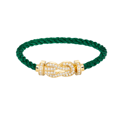 [⭐Miroze]CHANCE LARGE 8 FIGURE BUCKLE FULLDIAMOND BRACELET GOLD