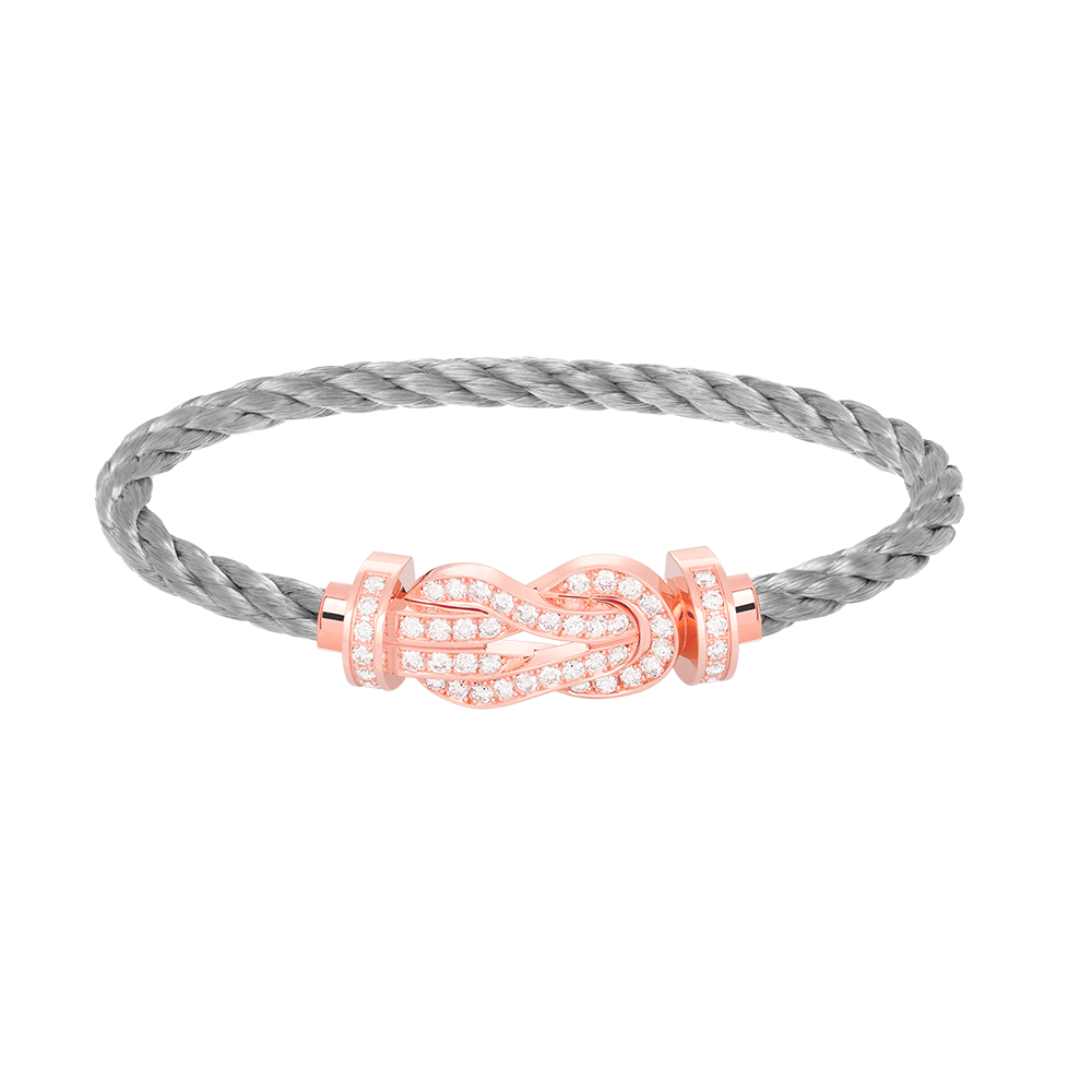 [⭐Miroze]CHANCE LARGE 8 FIGURE BUCKLE FULL DIAMOND BRACELET ROSE GOLD