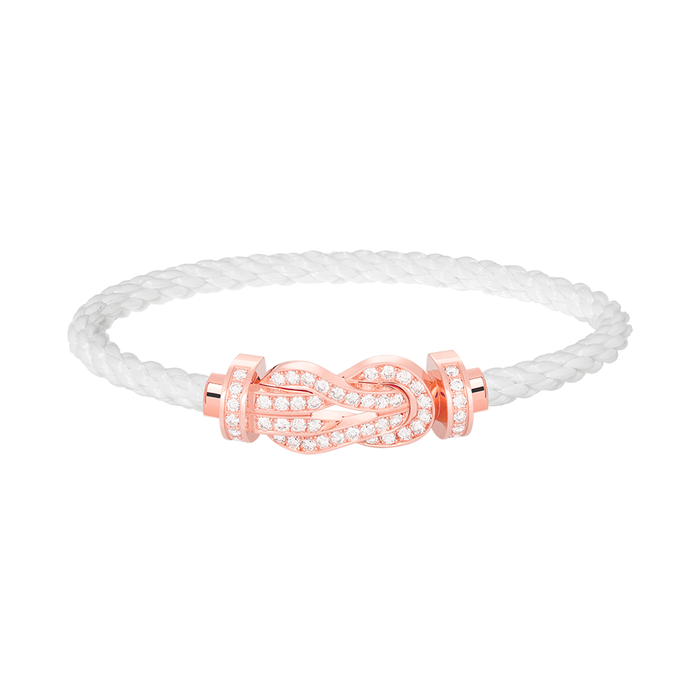 [⭐Miroze]CHANCE LARGE 8 FIGURE BUCKLE FULL DIAMOND BRACELET ROSE GOLD