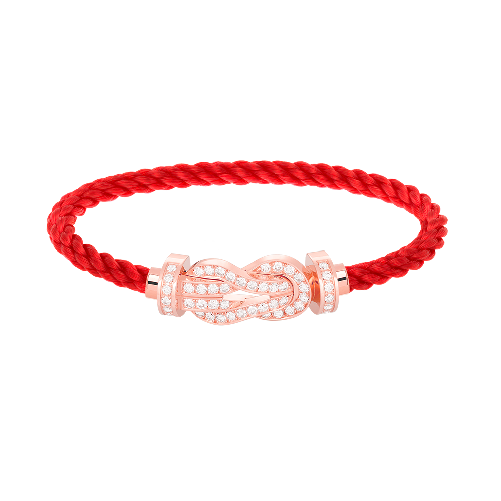 ⭐Miroze CHANCE LARGE 8 FIGURE BUCKLE FULL DIAMOND BRACELET ROSE GOLD