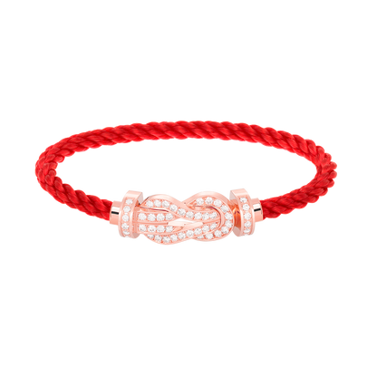 [⭐Miroze]CHANCE LARGE 8 FIGURE BUCKLE FULL DIAMOND BRACELET ROSE GOLD