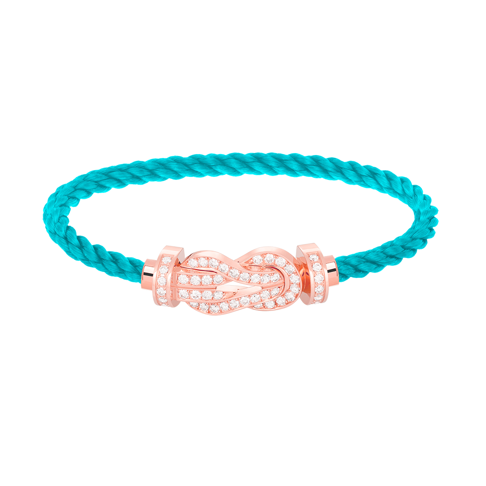 [⭐Miroze]CHANCE LARGE 8 FIGURE BUCKLE FULL DIAMOND BRACELET ROSE GOLD