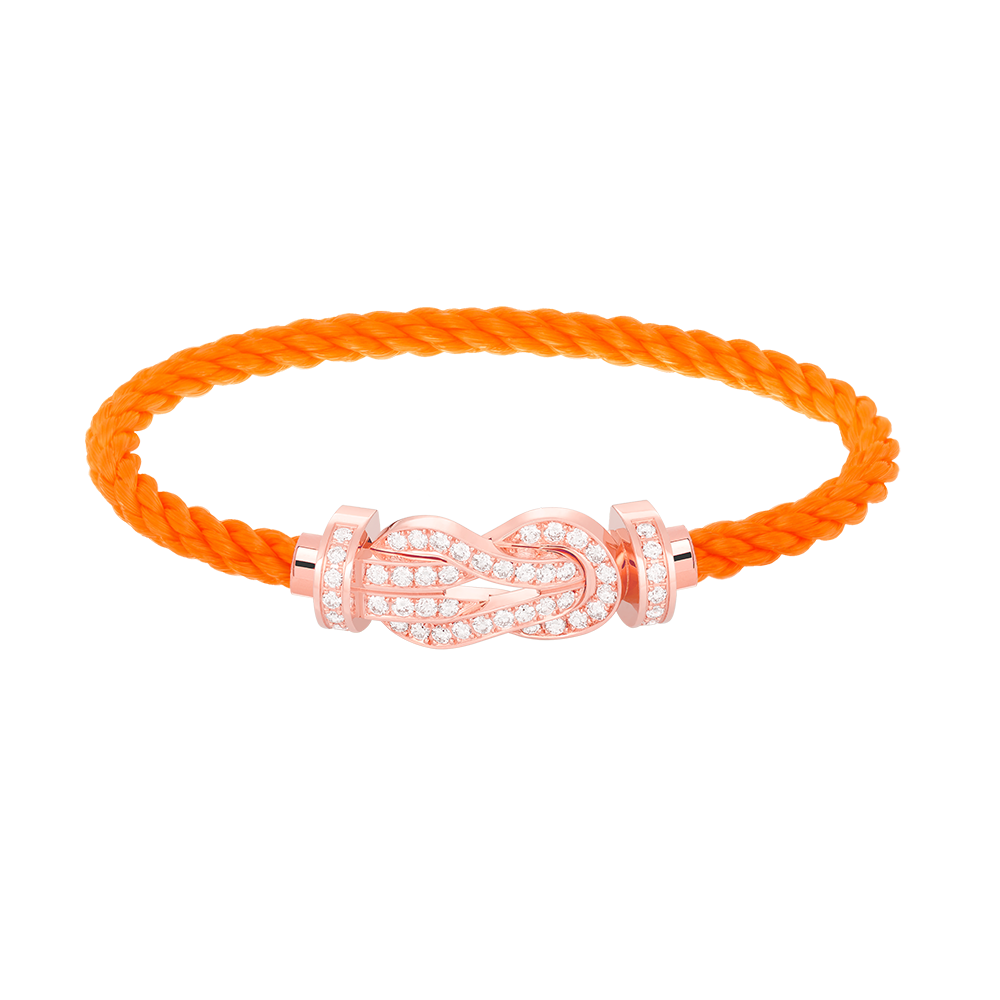 ⭐Miroze CHANCE LARGE 8 FIGURE BUCKLE FULL DIAMOND BRACELET ROSE GOLD