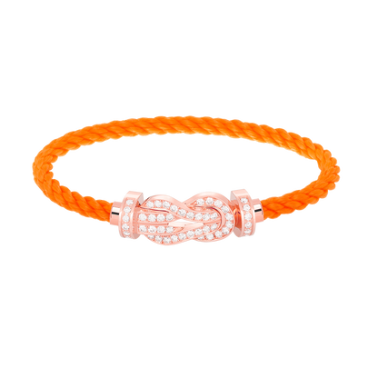 [⭐Miroze]CHANCE LARGE 8 FIGURE BUCKLE FULL DIAMOND BRACELET ROSE GOLD