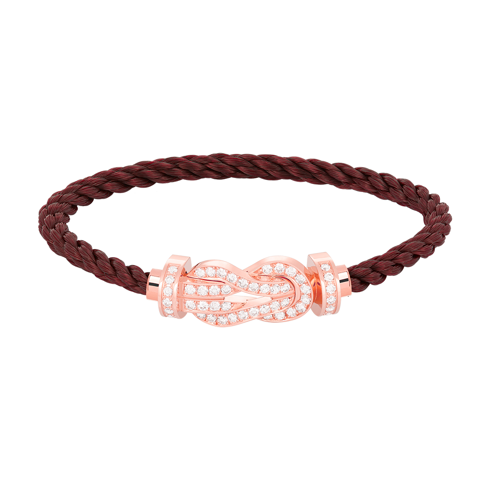 ⭐Miroze CHANCE LARGE 8 FIGURE BUCKLE FULL DIAMOND BRACELET ROSE GOLD