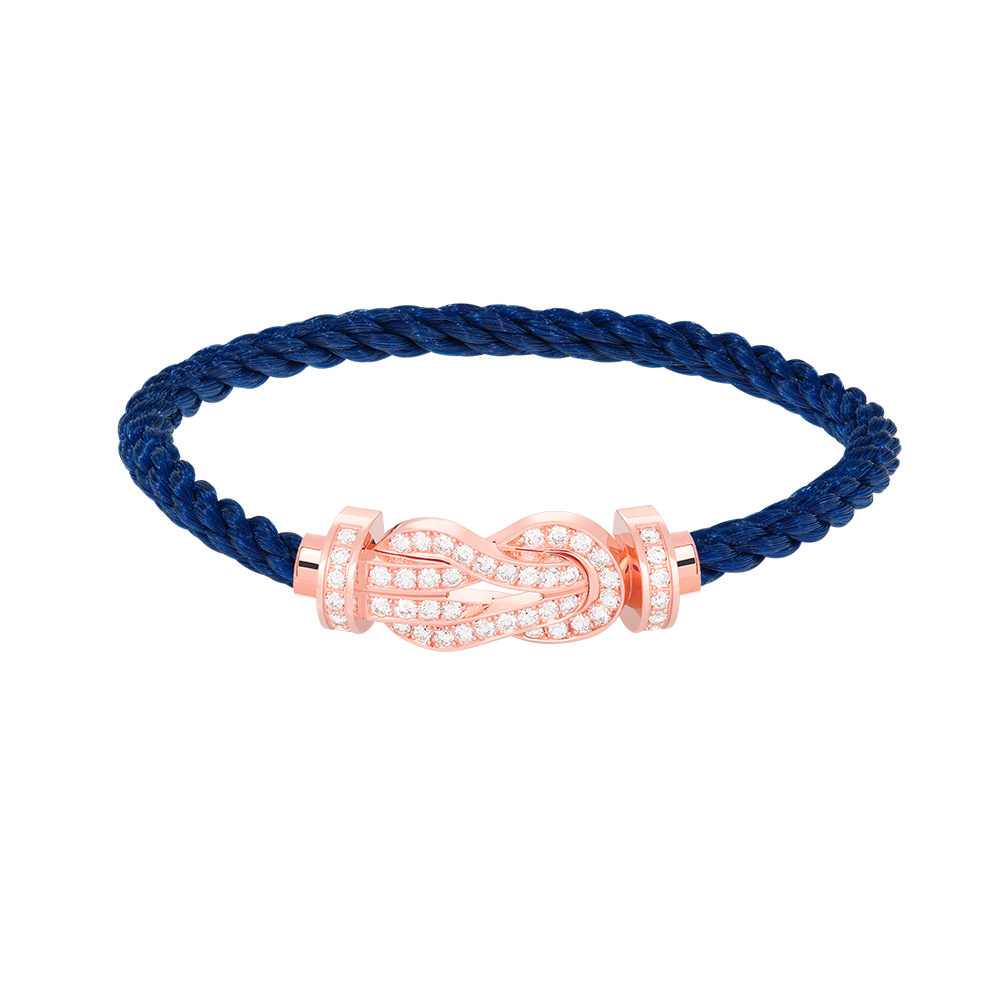 ⭐Miroze CHANCE LARGE 8 FIGURE BUCKLE FULL DIAMOND BRACELET ROSE GOLD
