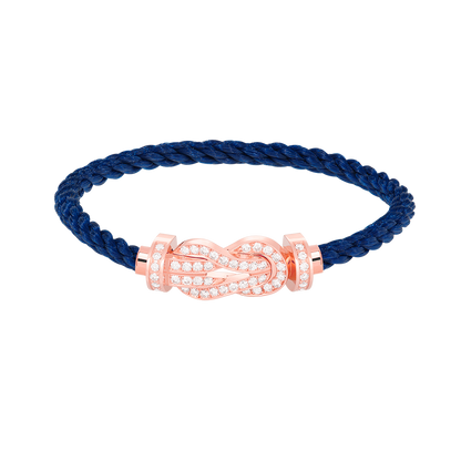 [⭐Miroze]CHANCE LARGE 8 FIGURE BUCKLE FULL DIAMOND BRACELET ROSE GOLD